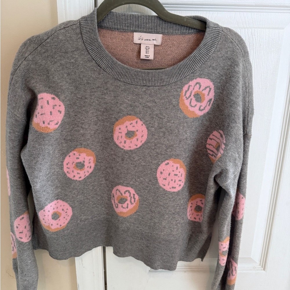 Gray and Pink Donut Sweater by Wild Fable S